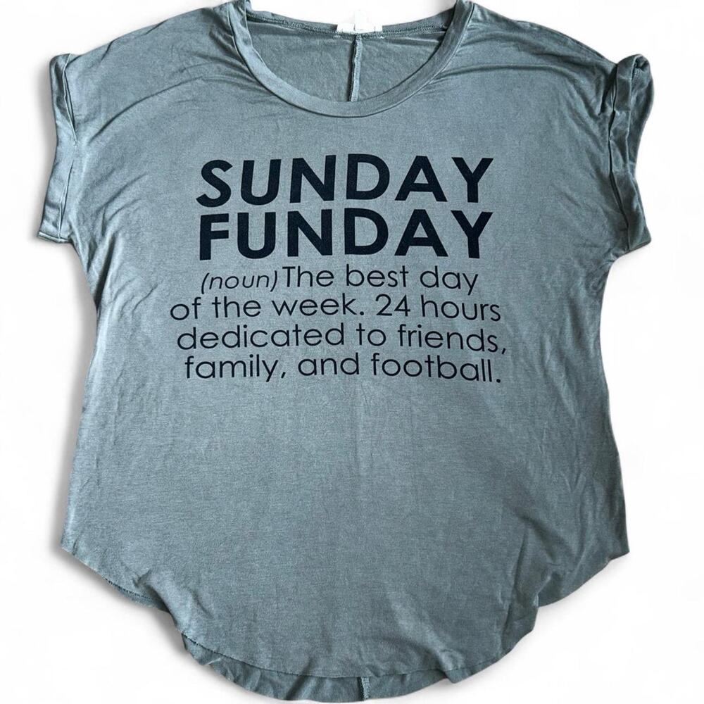 Grey Sunday Funday‎ casual graphic Large Lightweight Football